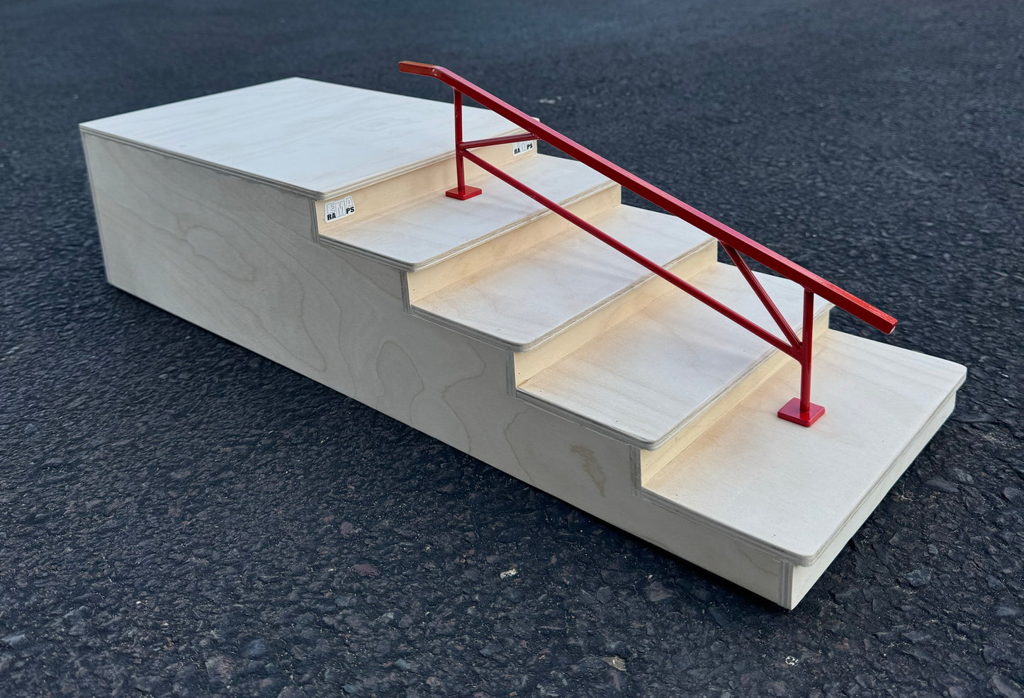 EMA Ramps Fingerboard 5 Step Stair Set with Removable Rail
