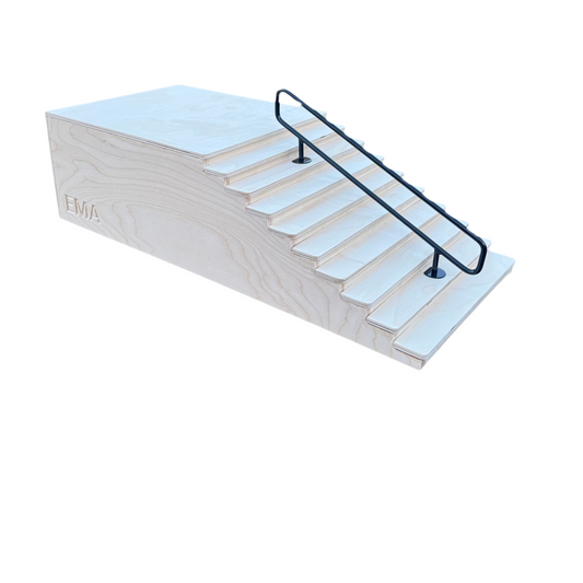 EMA Ramps 10 Step Stair Set with removable rail