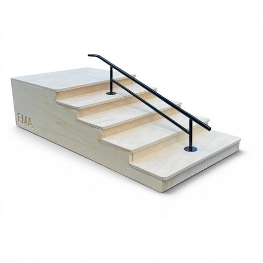 EMA Ramps Fingerboard 5 Step Stair Set with Removable Rail